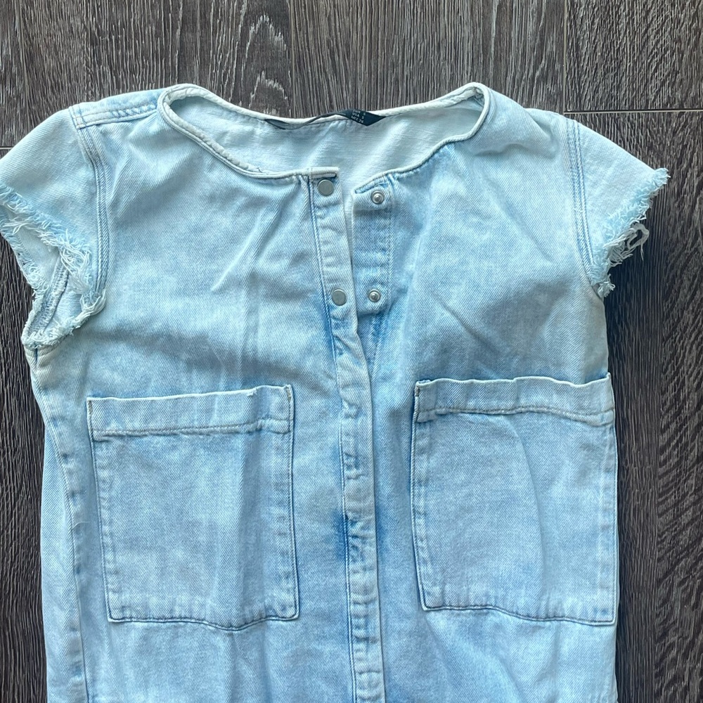 ZARA DENIM ROMPER - Picture 3 of 4